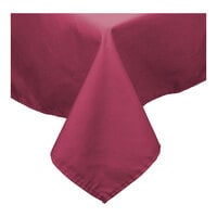 Intedge 54" x 110" Rectangular Mauve Hemmed 65/35 Poly/Cotton Blend Cloth Table Cover