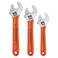 Crescent AC26810CV 6 inch, 8 inch, and 10 inch Adjustable Cushion Grip 3-Piece Wrench Set