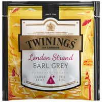 Twinings London Strand Earl Grey Large Leaf Pyramid Tea Sachets - 100/Case