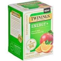 Twinings Superblends Energy+ Citrus & Apple Green Tea Bags - 16/Box