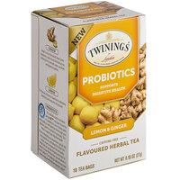 Twinings Probiotics Lemon & Ginger Herbal Tea Bags - 18/Box
