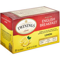 Twinings English Breakfast with Lemon Tea Bags - 20/Box