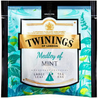 Twinings Medley of Mint Large Leaf Pyramid Tea Sachets - 100/Case
