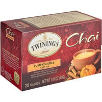 Twinings Pumpkin Spice Chai Tea Bags - 20/Box