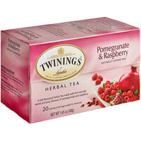 Twinings Pomegranate & Raspberry Herbal Tea Bags - 20/Box