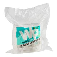 WipesPlus 6" x 8" 800-Count Lemon Scent Alcohol-Free Surface Disinfecting Wipes Refill Bag - 4/Case