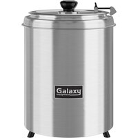 Galaxy W300BS 6 Qt. Round Brushed Steel Countertop Food / Soup Kettle Warmer - 120V, 300W