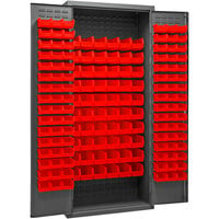 Durham Mfg 36 inch x 18 inch x 84 inch Storage Cabinet with 156 Red Bins 2603-156B-1795