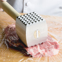 12 1/2 inch Aluminum Meat Tenderizer with Wood Handle