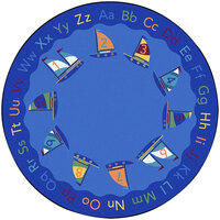 Joy Carpets Kid Essentials Smooth Sailing 13' 2" Multicolored Round Area Rug