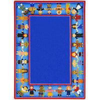 Joy Carpets Kid Essentials Children of Many Cultures Multi-Colored Rectangle Area Rug