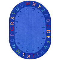 Joy Carpets Kid Essentials Lively Letters 5Multicolored Oval Area Rug