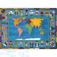 Joy Carpets Kid Essentials Hands Around the World 10' 9" x 13' 2" Multi-Colored Rectangle Area Rug