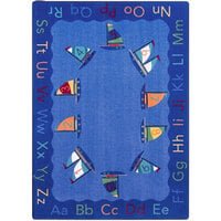 Joy Carpets Kid Essentials Smooth Sailing Multicolored Rectangular Area Rug