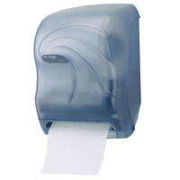 San Jamar T1390TBL Tear-N-Dry Oceans Hands Free Roll Towel Dispenser - Arctic Blue