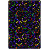 Joy Carpets Neon Lights Looped 12' x 18' Fluorescent Rectangular Area Rug