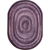 Joy Carpets Kid Essentials Feeling Fun Purple Oval Area Rug