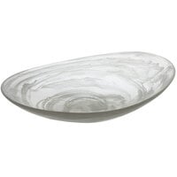 Bon Chef 11" x 7 3/4" Oval Frost Shallow Resin Bowl