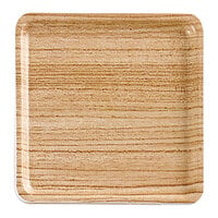 Cal-Mil Modular 4 inch x 4 inch Faux Wood Square Melamine Tray