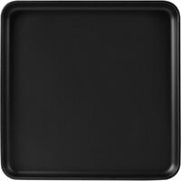 Cal-Mil Hudson 11" x 11" Black Square Raised Rim Melamine Plate