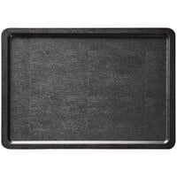 Cal-Mil Modular 9" x 13" Black Rectangular Melamine Tray