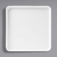 Cal-Mil Hudson 11 inch x 11 inch White Square Raised Rim Melamine Plate