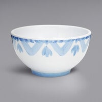 Cal-Mil Costa 14 oz. Blue and White Painted Melamine Bowl