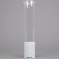 San Jamar C4180CL Pull-Type Clear Wall Mount 3 - 5 oz. Water Cup Dispenser with Throat