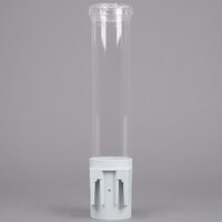 San Jamar C4180CL Pull-Type Clear Wall Mount 3 - 5 oz. Water Cup Dispenser with Throat