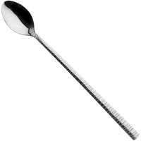 Sola the Netherlands Bali 7 5/8 inch 18/10 Stainless Steel Extra Heavy Weight Iced Tea Spoon - 12/Case