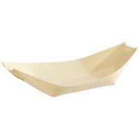 EcoChoice 6 1/2" Disposable Wooden Food Boat - 100/Pack