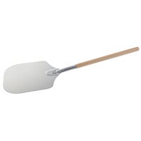 American Metalcraft 12 inch x 14 inch Aluminum Pizza Peel with 21 1/2 inch Wood Handle 3512