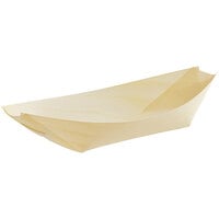 EcoChoice 9" Disposable Wooden Food Boat - 100/Pack