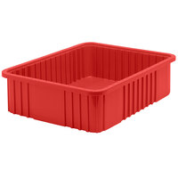 Quantum 22 1/2" x 17 1/2" x 6" Heavy-Duty Red Dividable Container DG93060RD
