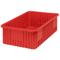 Quantum 22 1/2" x 17 1/2" x 8" Heavy-Duty Red Dividable Container DG93080RD
