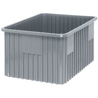 Quantum 22 1/2" x 17 1/2" x 12" Heavy-Duty Gray Dividable Container DG93120GY