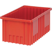 Quantum 16 1/2" x 10 7/8" x 8" Heavy-Duty Red Dividable Container DG92080RD