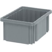 Quantum 10 7/8" x 8 1/4" x 5" Heavy-Duty Gray Dividable Container DG91050GY