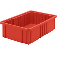 Quantum 16 1/2" x 10 7/8" x 5" Heavy-Duty Red Dividable Container DG92050RD