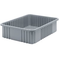 Quantum 22 1/2" x 17 1/2" x 6" Heavy-Duty Gray Dividable Container DG93060GY
