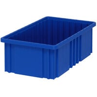 Quantum 16 1/2" x 10 7/8" x 6" Heavy-Duty Blue Dividable Container DG92060BL