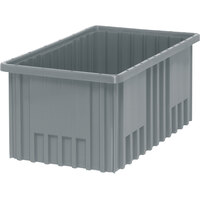 Quantum 16 1/2" x 10 7/8" x 8" Heavy-Duty Gray Dividable Container DG92080GY
