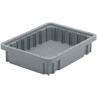 Quantum 10 7/8" x 8 1/4" x 2 1/2" Heavy-Duty Gray Dividable Container DG91025GY