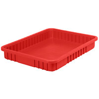 Quantum 22 1/2" x 17 1/2" x 3" Heavy-Duty Red Dividable Container DG93030RD