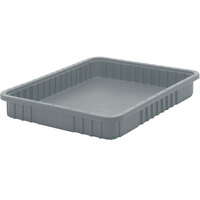 Quantum 22 1/2" x 17 1/2" x 3" Heavy-Duty Gray Dividable Container DG93030GY