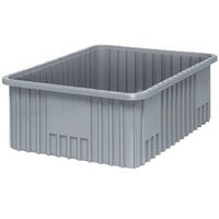Quantum 22 1/2" x 17 1/2" x 8" Heavy-Duty Gray Dividable Container DG93080GY