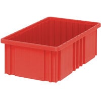Quantum 16 1/2" x 10 7/8" x 6" Heavy-Duty Red Dividable Container DG92060RD