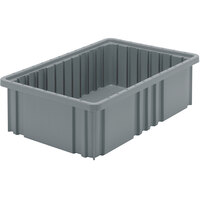 Quantum 16 1/2" x 10 7/8" x 5" Heavy-Duty Gray Dividable Container DG92050GY