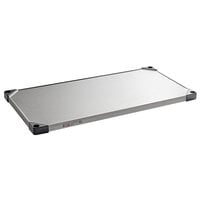 Metro 1836FS 18 inch x 36 inch 18 Gauge Flat Stainless Steel Solid Shelf