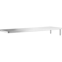 Regency 78" x 21" Stainless Steel Dish Table Undershelf for 7' Dish Tables